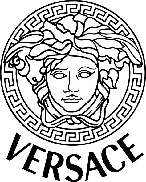 white versace logo png|Versace logo clip art.